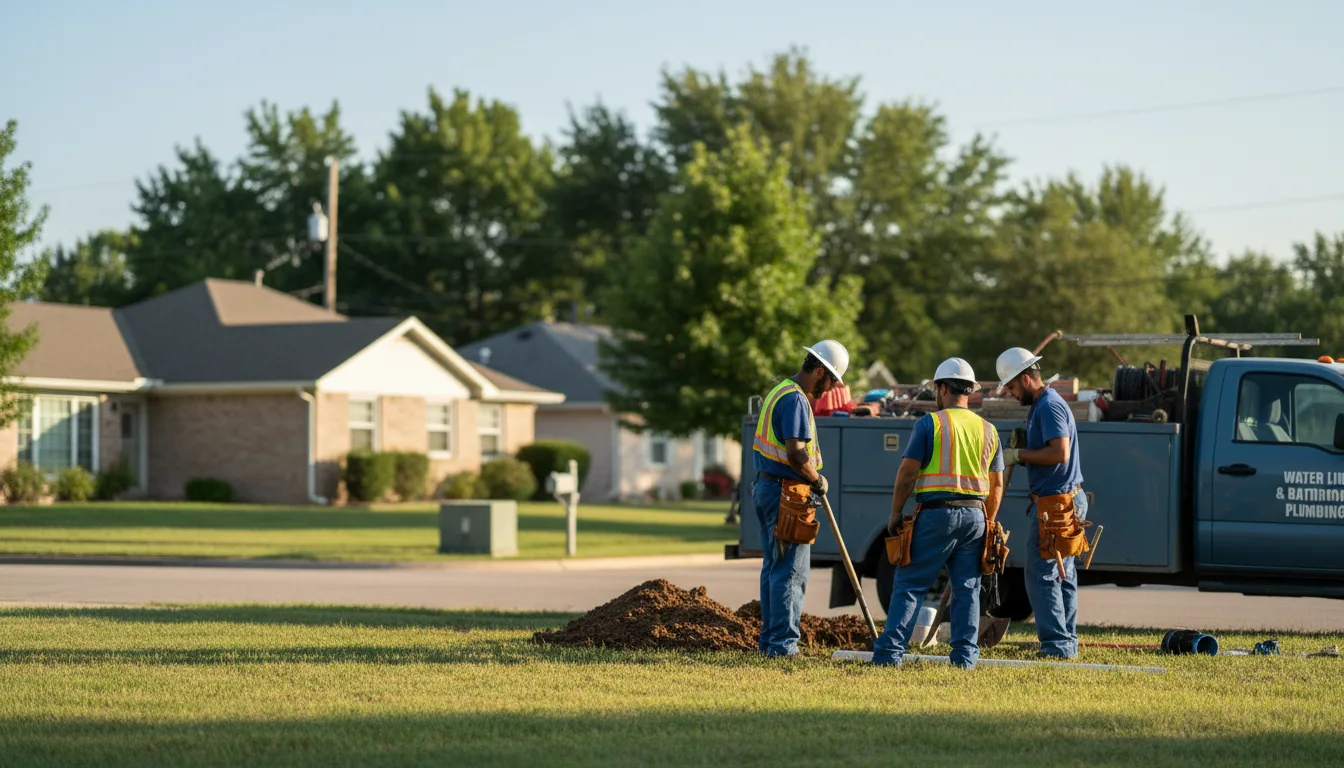 Residential water line and bathroom plumbing service in Oak Grove, KY